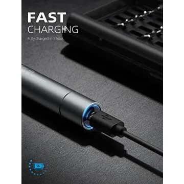 iFu Mini Electric Screwdriver, 42 in 1 Precision Screwdriver Set – Small Cordless Power Screwdriver with LED Light & 37 Magnetic Bits, Repair Tool for Phone Laptop Camera Watch Computer