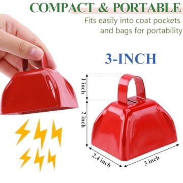 cyrico Cow Bell Set of 15 for Sporting Events and Celebrations