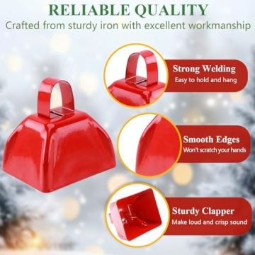 cyrico Cow Bell Set of 15 for Sporting Events and Celebrations