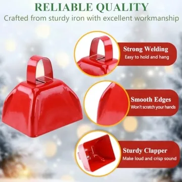 cyrico Cow Bell Set of 15 for Sporting Events and Celebrations