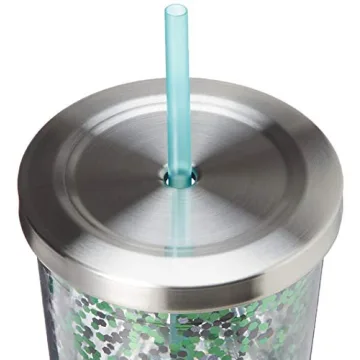 Slytherin Glitter Cup - Harry Potter Tumbler with Straw