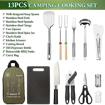 Camping Kitchen Utensil Set Perfect for Outdoor Adventures