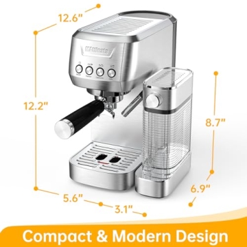 Espresso Machine 20 Bar with Automatic Milk Tank