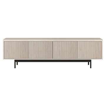 Henn&Hart Whitman TV Stand, 70" Wide, White