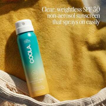 COOLA Organic Sunscreen SPF 30 Sunblock Spray, Dermatologist Tested Skin Care for Daily Protection, ...