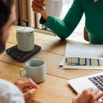 SEALON SLM03 Coffee Mug Warmer for Desk, Electrie Coffee Cup Warmer with 3-Temp Settings, CupWarmer for Desk with Auto Shut Off After 4H Feature for Warming & Heating,Beverage, Milk, Tea