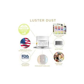 Egyptian Gold Edible Luster Dust | Edible Powder & Dust | Food Grade Luster Dust for Decorating, Fondant, Baking | Polvo Matizador | Cakes, Vegan Paint, & Dust | Sunflower Sugar Art