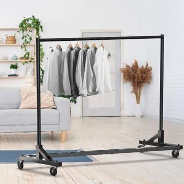 Simple Houseware Z-Base Garment Rack 500 lbs Capacity