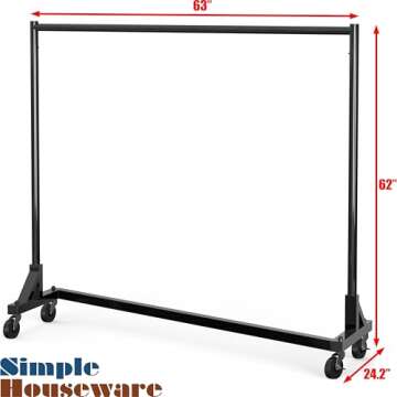 Simple Houseware Z-Base Garment Rack 500 lbs Capacity