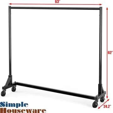 Simple Houseware Z-Base Garment Rack 500 lbs Capacity