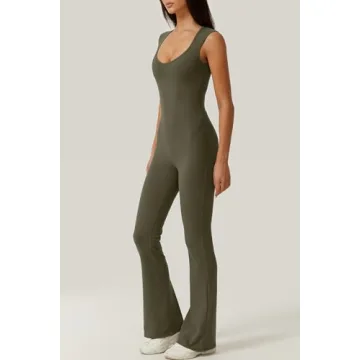 QINSEN Sweetheart Neck Jumpsuit for Women - Dusty Olive