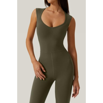 QINSEN Sweetheart Neck Jumpsuit for Women - Dusty Olive