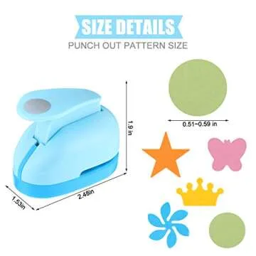 6 Pieces Craft Hole Punch Set - Colorful Paper Punch Tools for Creative Fun!