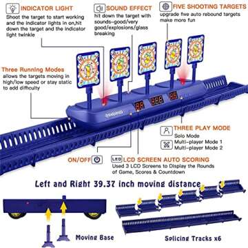 Digital Running Shooting Targets for Nerf Gun Practice Toy,Electronic Ideal Fun Gift Toys for Age 5,...
