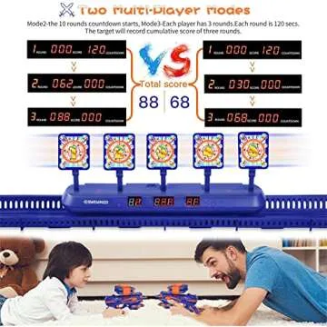 Digital Running Shooting Targets for Nerf Gun Practice Toy,Electronic Ideal Fun Gift Toys for Age 5,6,7,8,9,10,11,12,13+ Year Old Kid Boys Girls