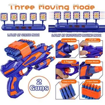Digital Running Shooting Targets for Nerf Gun Practice Toy,Electronic Ideal Fun Gift Toys for Age 5,6,7,8,9,10,11,12,13+ Year Old Kid Boys Girls