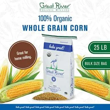 Great River Organic Milling Great River Organic Whole Corn, 25 Pounds (Pack of 1)
