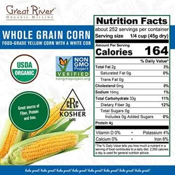 Great River Organic Milling Great River Organic Whole Corn, 25 Pounds (Pack of 1)