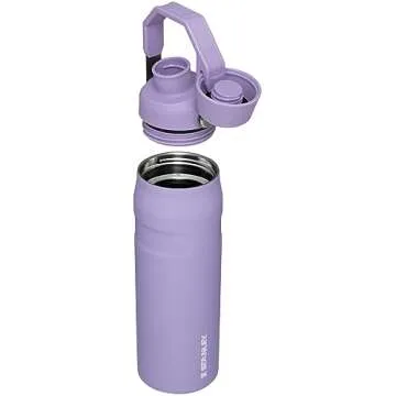 Stanley IceFlow Fast Flow Water Bottle 24 OZ | Angled Spout Lid | Lightweight & Leakproof for Travel & Gym | Insulated Stainless Steel | BPA-Free | Lavender