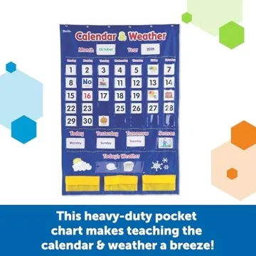 Learning Resources Calendar & Weather Pocket Chart for Kids