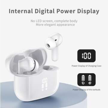2025 Bluetooth 5.3 Wireless Earbuds HiFi Stereo with ENC Mic