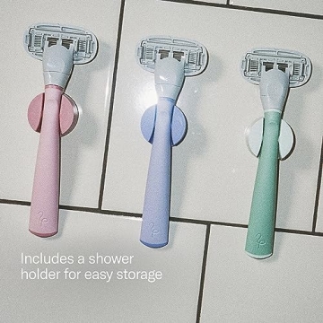 Flamingo Women's Razor with 4 Blade Refills and Shower Holder