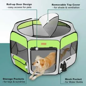 Dog Playpen: Portable Pet Play Pen for Cats, Puppies & More