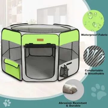 Large Portable Dog & Cat Playpen for Indoor and Outdoor