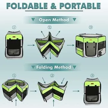 Large Portable Dog & Cat Playpen for Indoor and Outdoor