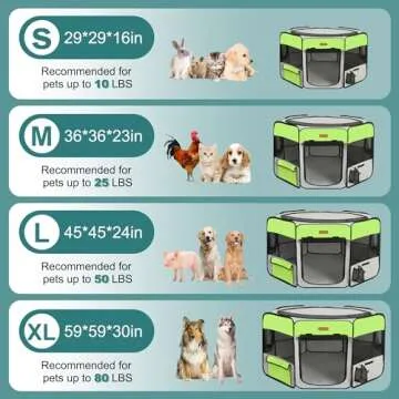 Large Portable Dog & Cat Playpen for Indoor and Outdoor