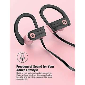 Otium Waterproof Bluetooth Headphones with 16 Hours Playtime