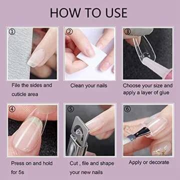 500Pcs Medium Almond Fake Nail Tips Full Cover Clear Acrylic Nails Press on Nails for DIY Nail Art, 10 Sizes (Natural)