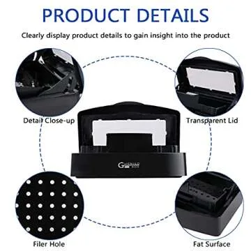 Gusnilo nail art tools sterilizer box for nail tools, tweezers, hair salon, spa and trimmer manicure...