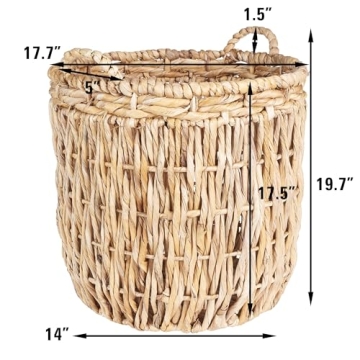 Stylish Brown Round Wicker Storage Basket for Home Use