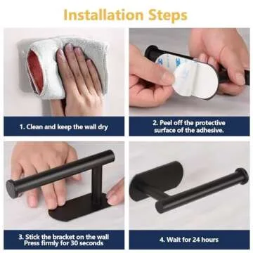 WYSE Self Adhesive Toilet Paper Holder,Brass Gold, Stick on Tissue Paper Holder for Bathroom,Wall Mount Toilet Paper Roll Holders,SUS304 Stainless Steel Toilet Roll Holder