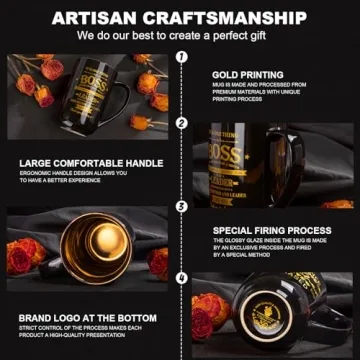 Stylish 18 Oz Black Boss Mug - Perfect Gift for Leaders