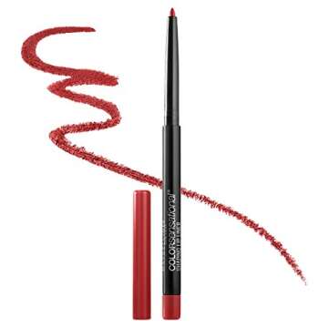 Maybelline Color Sensational Shaping Lip Liner with Self-Sharpening Tip, Brick Red, Red, 1 Count