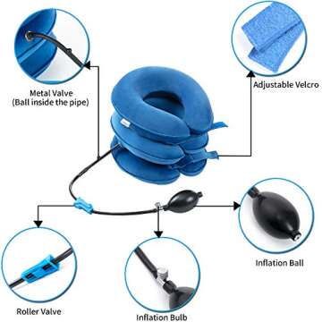 GIMMEF Cervical Neck Traction Device for Pain Relief