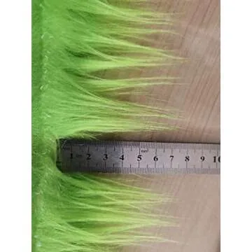10" X 20" Inches Green Faux Fur Fabric Square Patches for Crafts, Sewing, Costumes, Seat Pads Craft Furr