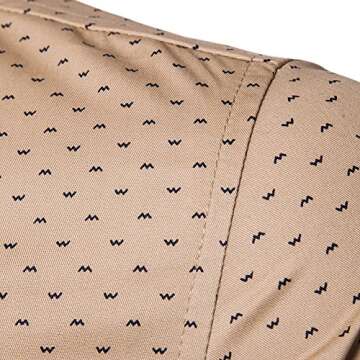 MUSE FATH Men’s Printed Dress Shirt-Cotton Casual Long Sleeve Shirt-Button Down Point Collar Shirt-Green-2XL