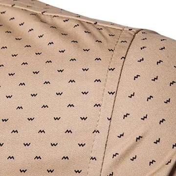 MUSE FATH Men’s Printed Dress Shirt-Cotton Casual Long Sleeve Shirt-Button Down Point Collar Shirt-Green-2XL