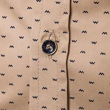 MUSE FATH Men’s Printed Dress Shirt-Cotton Casual Long Sleeve Shirt-Button Down Point Collar Shirt-Green-2XL