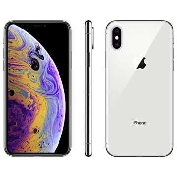 Apple iPhone XS, 64GB, Silver - Unlocked (Renewed)
