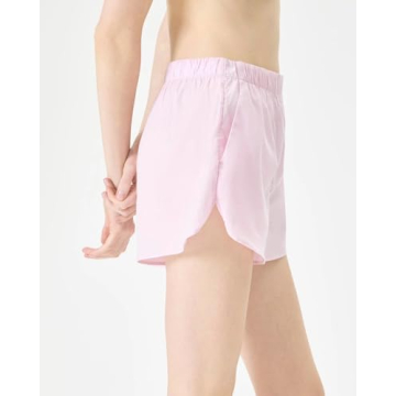 Florence by Mills Women's Sleep Boxer Shorts Pink Chambray