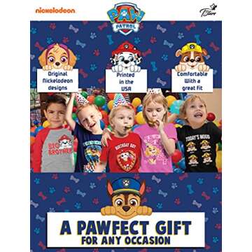 Official Paw Patrol Chase Boys 4th Birthday Toddler Kids Long Sleeve T-Shirt 4T Black