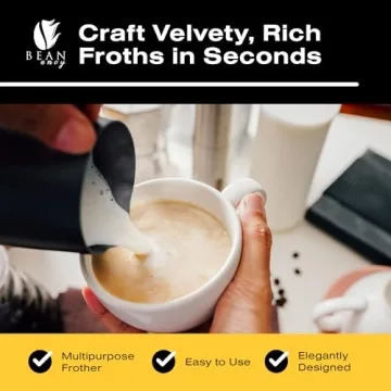 Bean Envy Electric Milk Frother for All Your Drinks