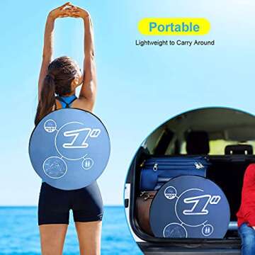 FBSPORT Beach Tent - UPF 50+ Pop Up Sun Shelter in Blue