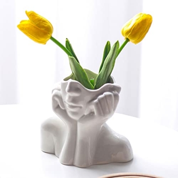 Female Form Face Vase - Modern Minimalist Home Decor