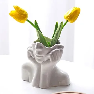 Female Form Face Vase - Modern Minimalist Home Decor