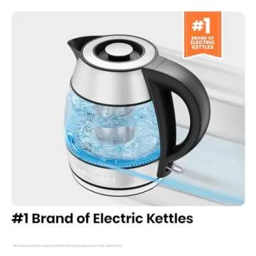 CHEFMAN 1.2L Electric Kettle with Infuser & Auto Shut Off